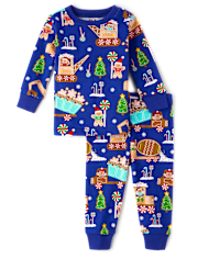 Unisex Baby And Toddler Gingerbread Construction Snug Fit Cotton Pajamas