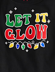 Unisex Kids Matching Family Glow Christmas Lights Snug Fit Cotton Pajamas