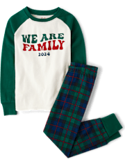 Unisex Kids Matching Family We Are Family 2024 Snug Fit Cotton Pajamas