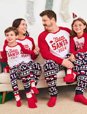 Unisex Kids Matching Family Team Santa 2024 Snug Fit Cotton Pajamas