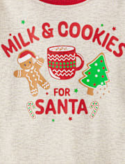 Pijamas de algodón unisex para bebés y niños pequeños Christmas Cookie Snug Fit