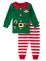 Pyjama en coton ajusté pour bébé et tout-petit avec motif elfe