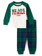 Unisex Baby And Toddler Matching Family We Are Family 2024 Snug Fit Cotton Pajamas