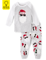 Unisex Baby And Toddler Matching Family Glow Santa Sunglasses Snug Fit Cotton Pajamas