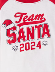 Unisex Baby And Toddler Matching Family Team Santa 2024 Snug Fit Cotton Pajamas