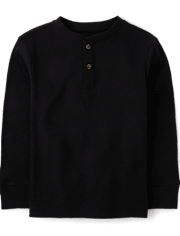 Camiseta térmica Henley para niño