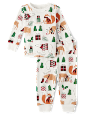 Baby And Toddler Matching Family Animal Snug Fit Cotton Pajamas