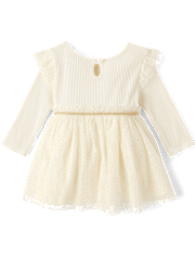 Baby Girls Ribbed Tutu Dress