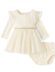 Baby Girls Ribbed Tutu Dress