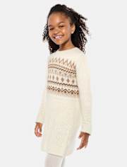 Girls Mommy And Me Fairisle Sweater Dress