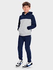 Boys Colorblock Premium Fleece Hoodie