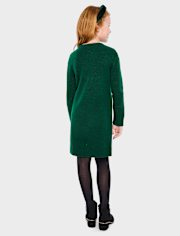 Girls Sequin Sweater Dress