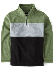 Boys Colorblock Microfleece Half Zip Pullover