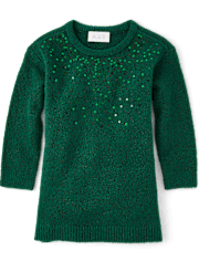 Baby And Toddler Girls Sequin Sweater Dress