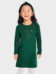 Baby And Toddler Girls Sequin Sweater Dress