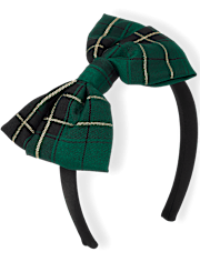 Girls Plaid Bow Headband