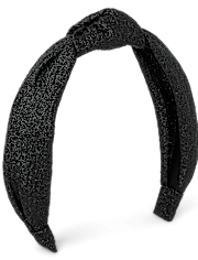Girls Top Knot Velour Headband