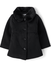 Toddler Girls Bow Coat