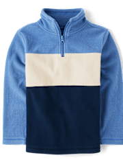 Boys Colorblock Microfleece Half Zip Pullover