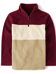 Boys Colorblock Microfleece Half Zip Pullover