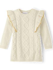 Baby And Toddler Girls Cable Knit Sweater Dress