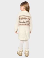 Toddler Girls Mommy And Me Fairisle Sweater Dress