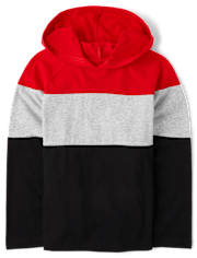 Boys Colorblock Hooded Top