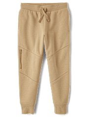 Pantalon de jogging en polaire de qualité supérieure avec fermeture éclair latérale pour garçon