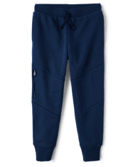 Boys Side Zip Premium Fleece Jogger Pants