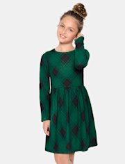 Girls Plaid Everyday Dress