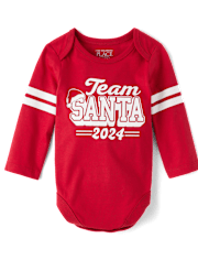 Unisex Baby Matching Family Team Santa 2024 Graphic Bodysuit