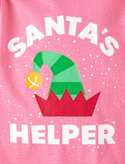 Bebé niña Santa's Helper Graphic Enterizo