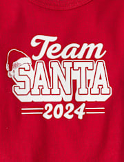 Unisex Baby And Toddler Matching Family Team Santa 2024 Graphic Tee