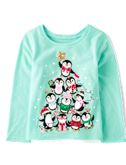 Baby And Niños pequeños Niña Penguin Camisetas estampadas