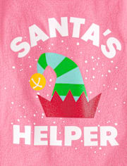 Baby And Toddler Girls Santa's Helper Graphic Tee