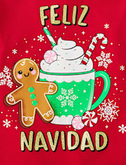 Girls Feliz Navidad Graphic Tee