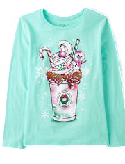 Camisetas estampadas Niña Christmas Milkshake