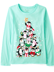 Girls Penguin Graphic Tee