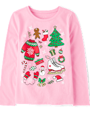 Camisetas estampadas Niña Christmas Doodle