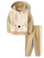 Baby And Toddler Boys Polar Bear Premium Fleece 2-Piece Outfit Set