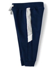 Baby And Toddler Boys Colorblock Premium Fleece 2-Piece Outfit Set