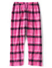 Girls Plaid Microfleece Pajama Pants