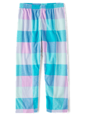 Girls Buffalo Plaid Microfleece Pajama Pants