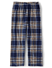 Boys Plaid Microfleece Pajama Pants