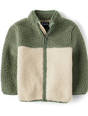 Baby And Toddler Boys Colorblock Sherpa Zip Up Jacket