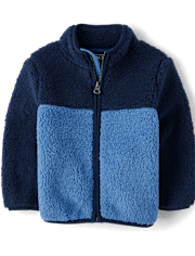 Baby And Toddler Boys Colorblock Sherpa Zip Up Jacket