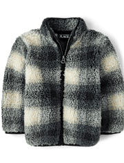 Baby And Toddler Boys Print Sherpa Zip Up Jacket