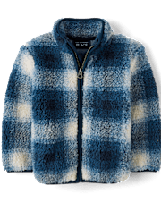 bébé et tout-petit, garçon Imprimé Sherpa Zip Up Veste