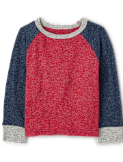 Baby And Toddler Boys Colorblock Plush Rib Raglan Top
