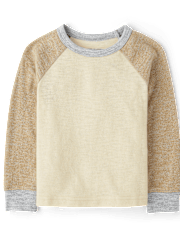 Baby And Toddler Boys Colorblock Plush Rib Raglan Top